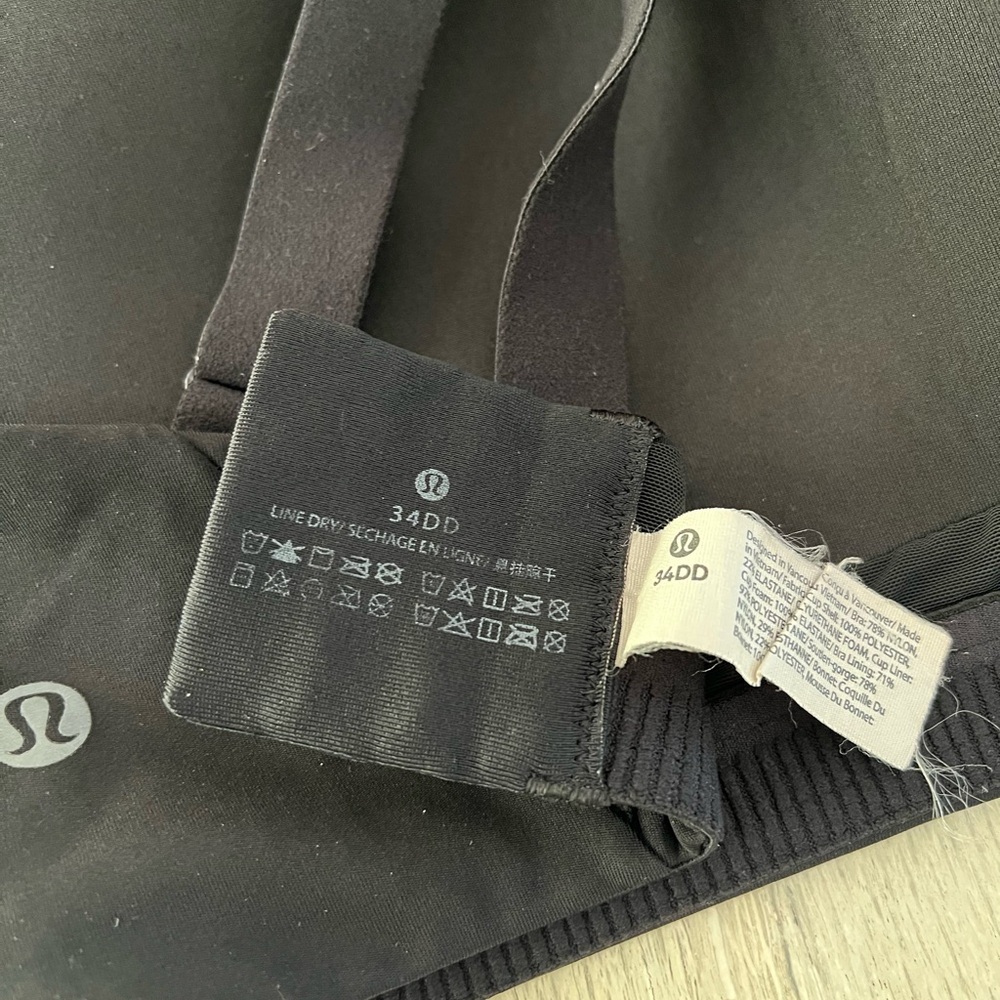 Lululemon Energy Bra *High Support Size 34DD Black - Picture 6 of 10